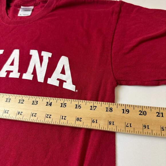 Indiana Hoosiers Shirt Mens Medium Red NCAA Basketball College Tee Gildan Cotto - Picture 8 of 9